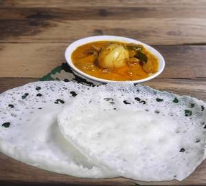 3 Appam + Egg Curry