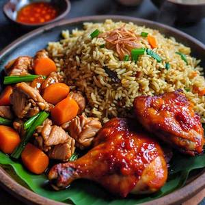 Chicken Fried Rice with Chicken Dana                          