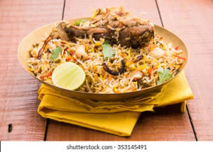 Chicken Biryani ( 1 Leg & Egg With Raita)