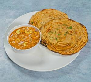 Kaju Masala + Paratha  [2 Pieces]  + Chaas