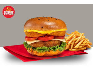 Big Smoke Veg Burger ( Served With Fries)