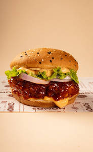 Crispy Hot Fiery Chicken Burger