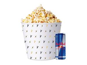 Large Salted Popcorn & Red Bull Combo