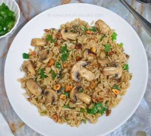 Chicken mushroom fried rice
