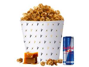 Large Caramel Popcorn & Red Bull Combo