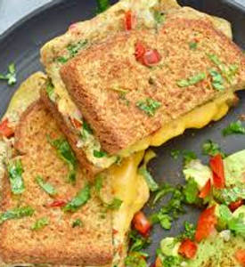 Omelette with Bread Slice