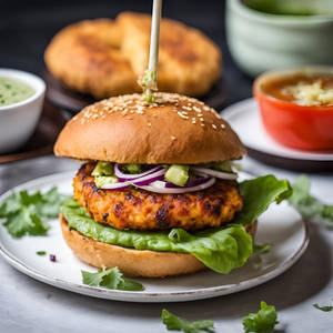 Crunchy Paneer Tikki Burger