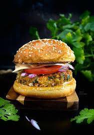 Veg aloo tikki burger