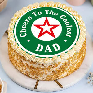 Coolest Dad Butterscotch Photo Cake