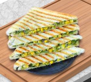 Cheese and corn sandwich