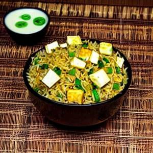 Paneer Cantonese Green Fried Rice