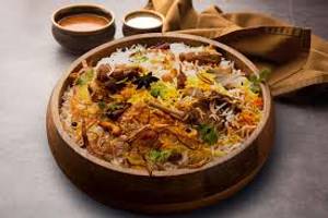 Hyderabadi mutton biryani with cold drink 