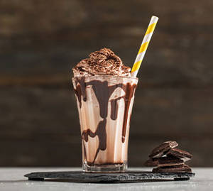 Cold coffee with ice cream