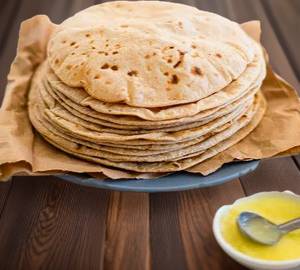 2 Roti with aloo soyabean sabji 