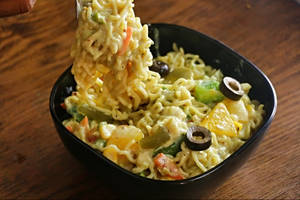 White Sauce Maggie Pasta