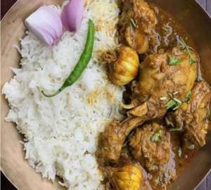Bihar Famous Murga Chawal ( Rice ) Curry