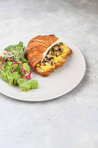 Scrambled Egg And Mushroom Croissant (egg)