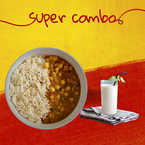 Salted Chole Chawal + Lassi