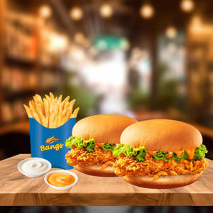 2 X Chicken Mini Bang Burger Meal