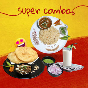 Salted Rajma Chawal + Chole Bhature + Lassi