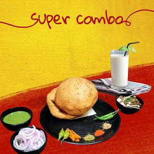 Salted Poori Chole + Lassi