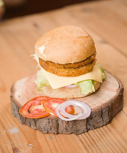 Aloo Tikki Bomb Burger