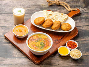 Dal Baati Churma With Chaas