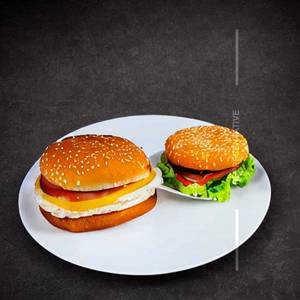 Double Decker Chicken Melting Cheese Burger