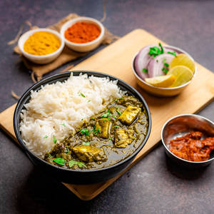 Palak Paneer Rice Bowl