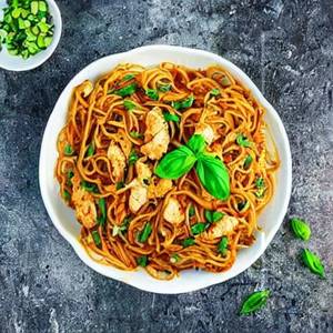 Chicken Spicy Basil Noodles