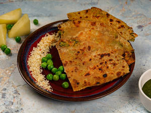 Cheese Green Peas Paratha