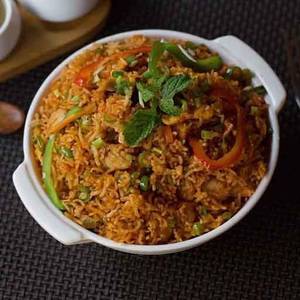 Schezwan mutton fried rice