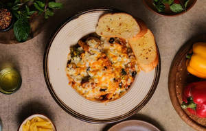 Baked Pasta In Two Sauce Chicken