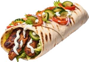 Tandoori Charcoal Chicken Shawarma