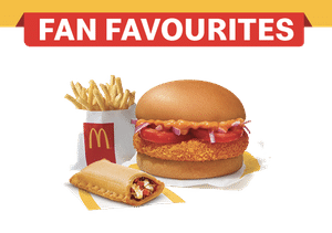 McAloo Tikki Burger + Veg Pizza McPuff + Fries (R)