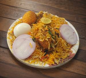 Egg curry biryani