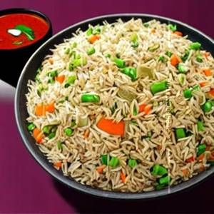 Veg hakka rice [half]