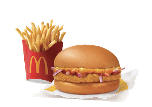 Chicken Surprise Burger + Fries (M)