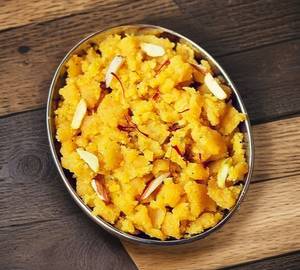 Basan halwa   [half  plate]