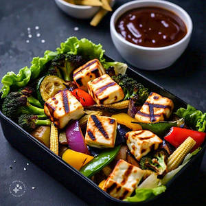 Grilled Paneer With Roasted Veggies