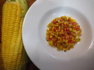 Fresh Corn Chat (vegan)