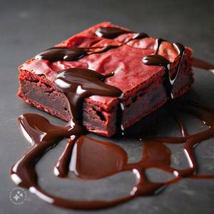 RedVelvet Brownie With Belgian Dark Chocolate 1pc