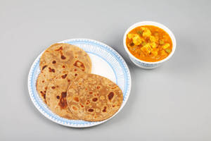Sattu paratha thali