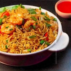 Schezwan Prawns Fried Rice (Spicy)
