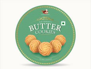 Butter Cookies[Tin round box] [300 grams ]