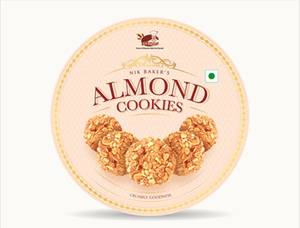 Almond Cookies [Tin round box] [400 grams ]