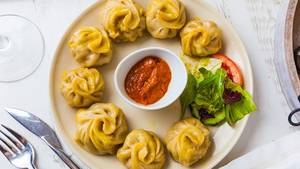 Pan fried non veg tandori momos
