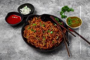 Schezwan Mushroom Fried Noodles