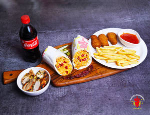 Spicy Loaded Shawarma + French Fries +  Cold Drink