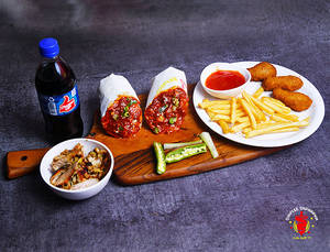 Mexican Loaded Shawarma + French Fries + Cold Drink